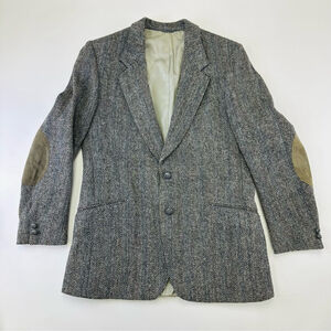 Harris Tweed herringbone sportcoat 42L mens pure wool Heritagecore Classiccore